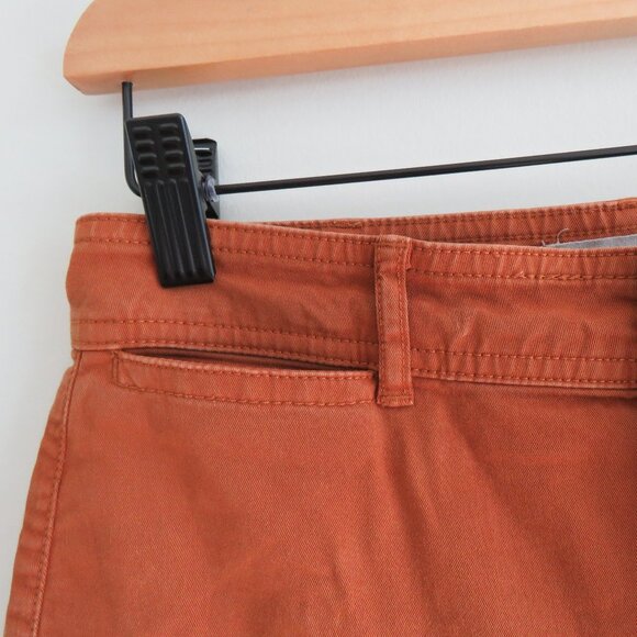 EVERLANE The Lightweight Straight-Leg Crop Pants in Burnt Orange Utility Size 0 - Picture 5 of 12